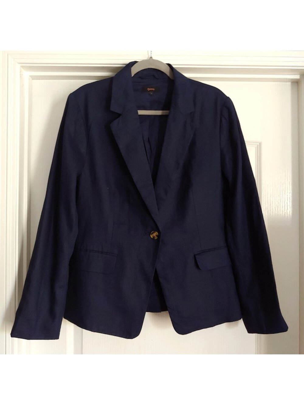 Quince Navy Single-Button Blazer